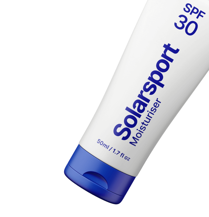 Solarsport Moisturiser. Protect. Pocket. Perform. Non-slip sunscreen: For when Protection means Performance.