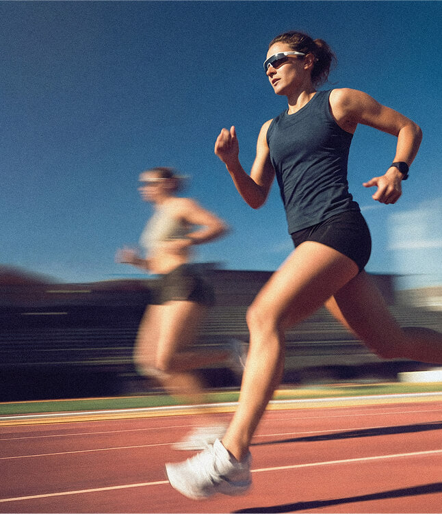 Runner on track